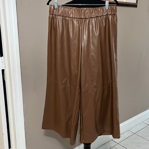 Ashley Stewart Faux Leather Cropped Pant
